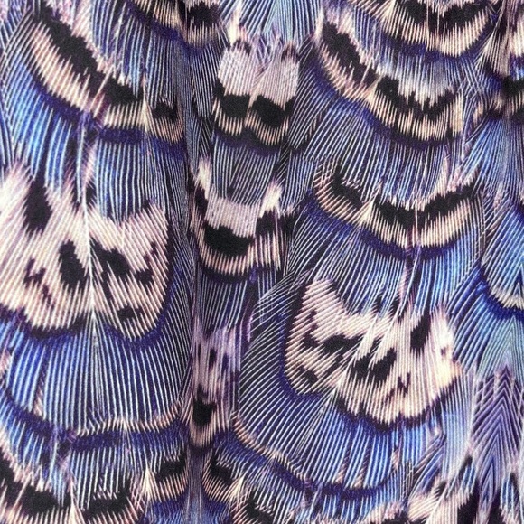 Tibi Ibis Print Jogger Pants Easy Track Pant Purple Feather Joggers Size XS - Picture 9 of 11